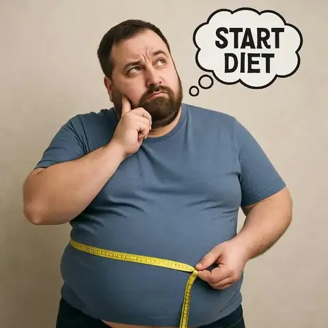 Fat man wants to lose weight fast